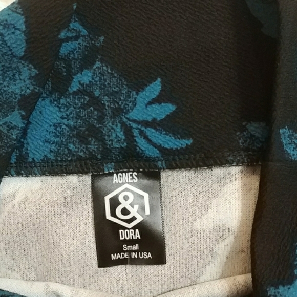 NWT AGNES & DORA Black & Teal Pencil Skirt S Fits 4 - 6 - Picture 3 of 6